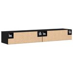 vidaXL Meuble mural 2 Pièces Chêne noir 68 x 30 x 20 cm Bois d'ingénierie