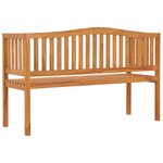 vidaXL Banc de jardin 150 cm Bois de teck solide