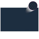 vidaXL Film solaire de piscine flottant PE 800x500 cm Noir et bleu