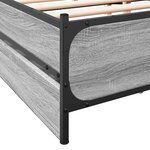 vidaXL Cadre de lit à tiroirs sonoma gris 150x200 cm bois d'ingénierie