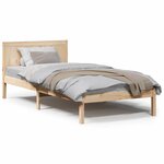vidaXL Cadre de Lit Simple en Bois de Pin Naturel Bois de Pin Massif
