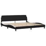 vidaXL Cadre de lit avec LED sans matelas Zadar noir et blanc 200x200 cm