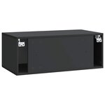 vidaXL Meuble TV mural Noir 78 5 x 41 x 30 cm Bois d'ingénierie
