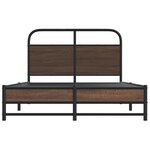 vidaXL Cadre de lit sans matelas 135x190 cm chêne marron