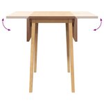 vidaXL Table à manger naturel bois massif et caoutchouc