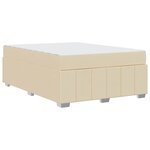 vidaXL Cadre de lit avec matelas Crème 140 x 200 cm tissu