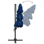 vidaXL Parasol de jardin à 4 niveaux avec mât en aluminium bleu azuré
