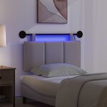 vidaXL Tête de lit suspendue Avec lumière LED Taupe Tissu