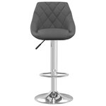 vidaXL Tabourets de bar lot de 2 gris foncé velours