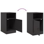 vidaXL Table de chevet noir 34 5x39x62 cm acier