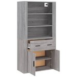 vidaXL Buffet haut Sonoma gris Bois d'ingénierie