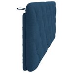vidaXL Coussin de tête de lit bleu 120 cm tissu