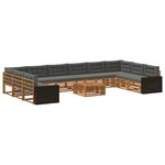 vidaXL Ensembles de canapés 11 pc Bois d'Acacia Massif