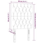vidaXL Tête de lit à LED Crème 80x7x118/128 cm Tissu
