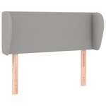 vidaXL Tête de lit avec oreilles Gris clair 103x23x78/88 cm Tissu