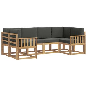 vidaXL Ensemble de canapés d'extérieur 6 pc Blanc et anthracite