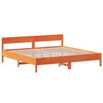 vidaXL Cadre de lit sans matelas cire marron 180x200cm bois pin massif