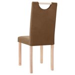 vidaXL Chaises à manger lot de 2 marron tissu