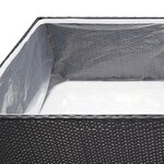 vidaXL Jardinière Noir 157x80x40 cm Résine tressée