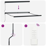 vidaXL Auvent rétractable automatique rayé rouge et blanc 300x250 cm