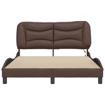 vidaXL Cadre de lit avec LED sans matelas Hvar marron 140x200 cm
