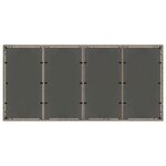 vidaXL Table de jardin dessus en verre Gris 190x90x75cm Résine tressée