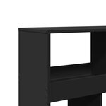 vidaXL Cloison de séparation noir 100x33x125 5 cm bois d'ingénierie
