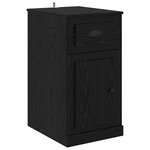 vidaXL Meuble d'appoint Chêne noir 40 x 50 x 75 cm Bois d'ingénierie