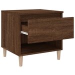vidaXL Tables de chevet 2 Pièces Chêne brun 50x46x50 cm Bois d’ingénierie