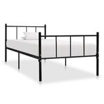 vidaXL Cadre de lit sans matelas noir métal 90x200 cm