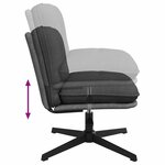 vidaXL Chaise pivotante de bureau Gris foncé Tissu
