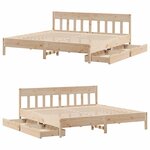 vidaXL Cadre de lit sans matelas 200x200 cm bois massif de pin