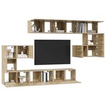 vidaXL Ensemble de meubles TV 10 Pièces Chêne sonoma Bois d'ingénierie