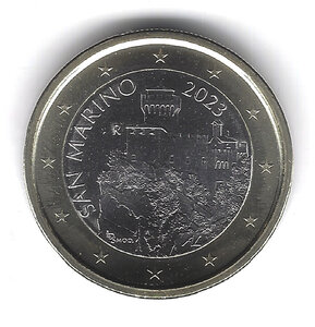 Monnaie 1 euro saint marin 2023 - la tour cesta