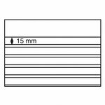 Cartes de classement à 5 bandes PVC pour timbres  210 X 148 mm.
