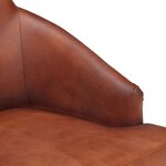 vidaXL Chaises à manger lot de 6 marron cuir de chèvre véritable