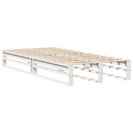 vidaXL Cadre de lit sans matelas blanc 75x190 cm bois de pin massif