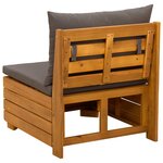 vidaXL Sofa de jardin milieu Bois d'Acacia Massif Marron