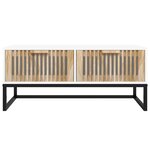vidaXL Table basse blanc 80x40x35 cm Bois d'ingénierie et fer