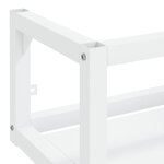 vidaXL Cadre de lavabo de salle de bain mural Blanc 59x38x31 cm Fer