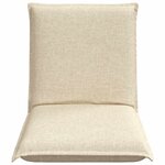 vidaXL Fauteuil de sol ajustable Crème Tissu