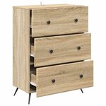 vidaXL Armoire à tiroirs Chêne Sonoma 66 x 34 5 x 90 cm