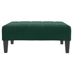 vidaXL Canapé-lit à 2 places avec repose-pied vert foncé velours