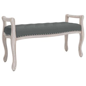Banc banquette 110 x 45 x 60 cm tissu gris foncé 02_0010658