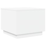 vidaXL Table basse avec lumières LED blanc 50x50x40 cm