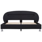 vidaXL Cadre de lit avec LED Noir Similicuir 180 x 200 cm