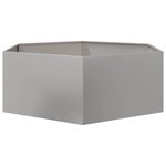 vidaXL Jardinière hexagone 138x120x45 cm acier inoxydable