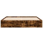 vidaXL Cadre de lit sans matelas chêne fumé 200x200 cm