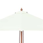 vidaXL Parasol d'extérieur avec mât en bois 150x200 cm Sable