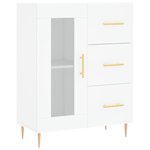 vidaXL Buffet haut Blanc 69 5x34x180 cm Bois d'ingénierie